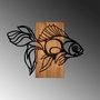 Wallity MA-306 Accesorio decorativo de madera y metal Nogal y Negro